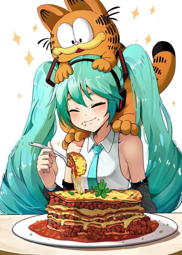 miku x garfield